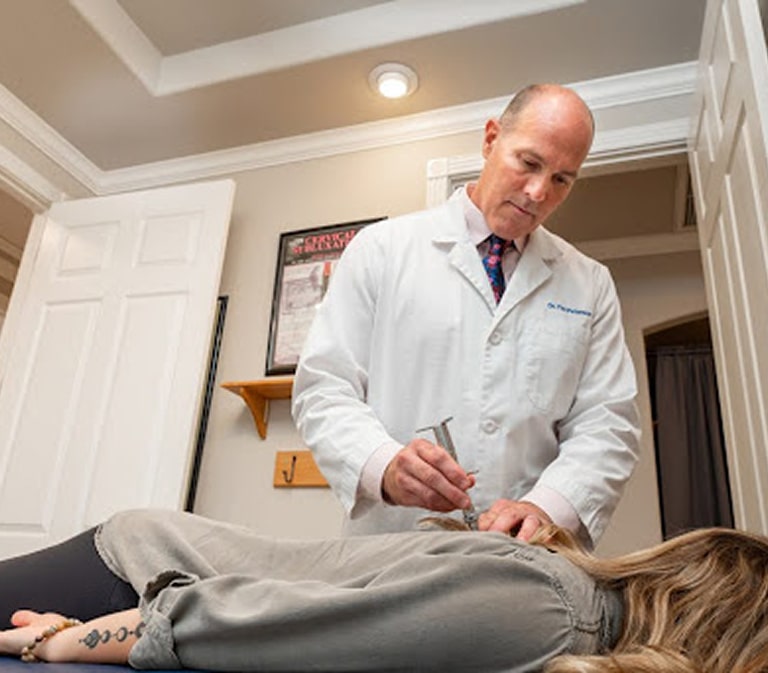 Gentle chiropractic adjustment at Peterson Chiropractic, San Antonio