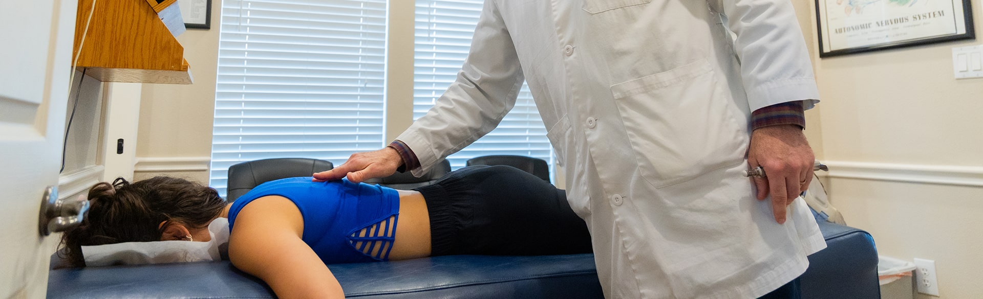 Dr. Peterson caring for a patient